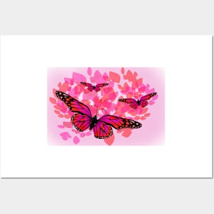 Red Butterflies Posters and Art